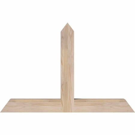 Ekena Millwork Portland Smooth Timber Gable Bracket, Douglas Fir, 36"W x 24"H x 3 1/2"D x 3 1/2"F, 16/12 Pitch GBW036X24X0404POR00SDF